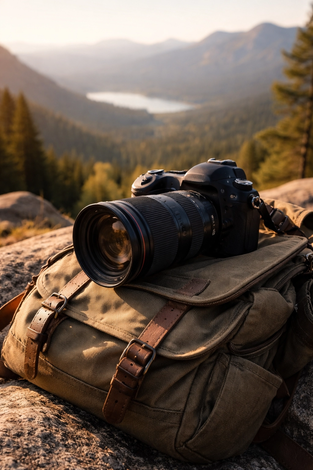 Young person photographing a natural landscape as part of a youth conservation project